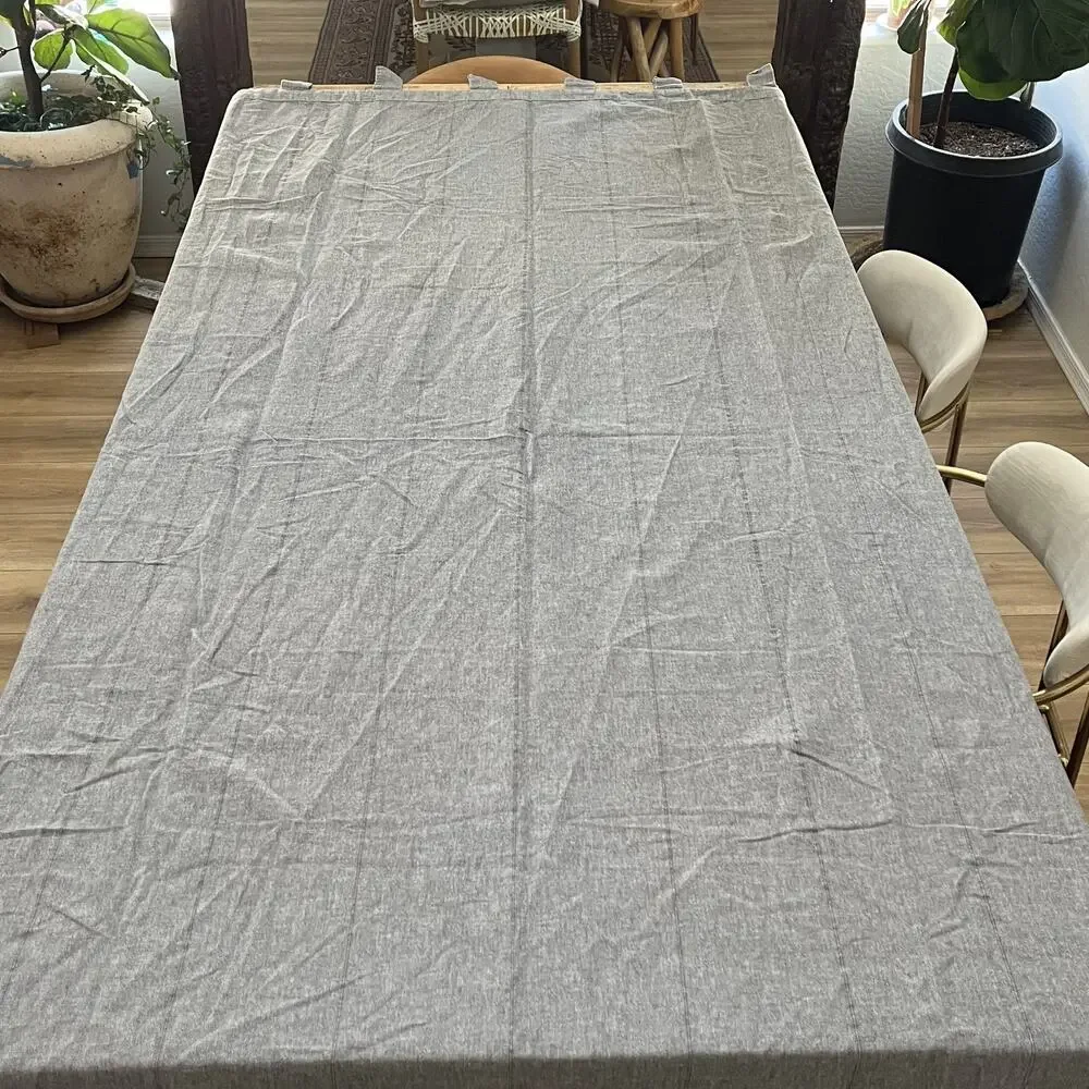 Ikea LENDA Light Gray Curtains 2 Panels Cotton 55